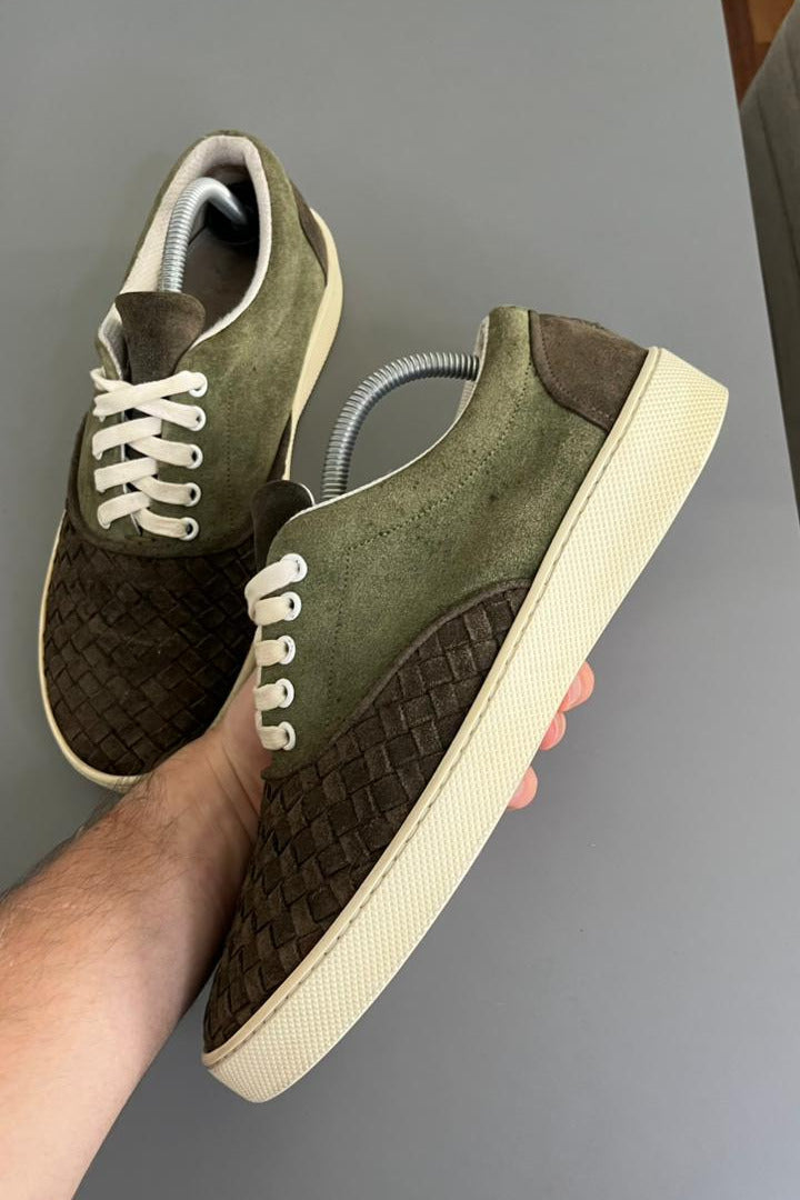 Tênis Bottega Veneta Camurça Verde 1