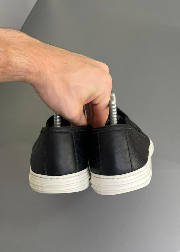 Tênis Slip On Gucci Couro Preto