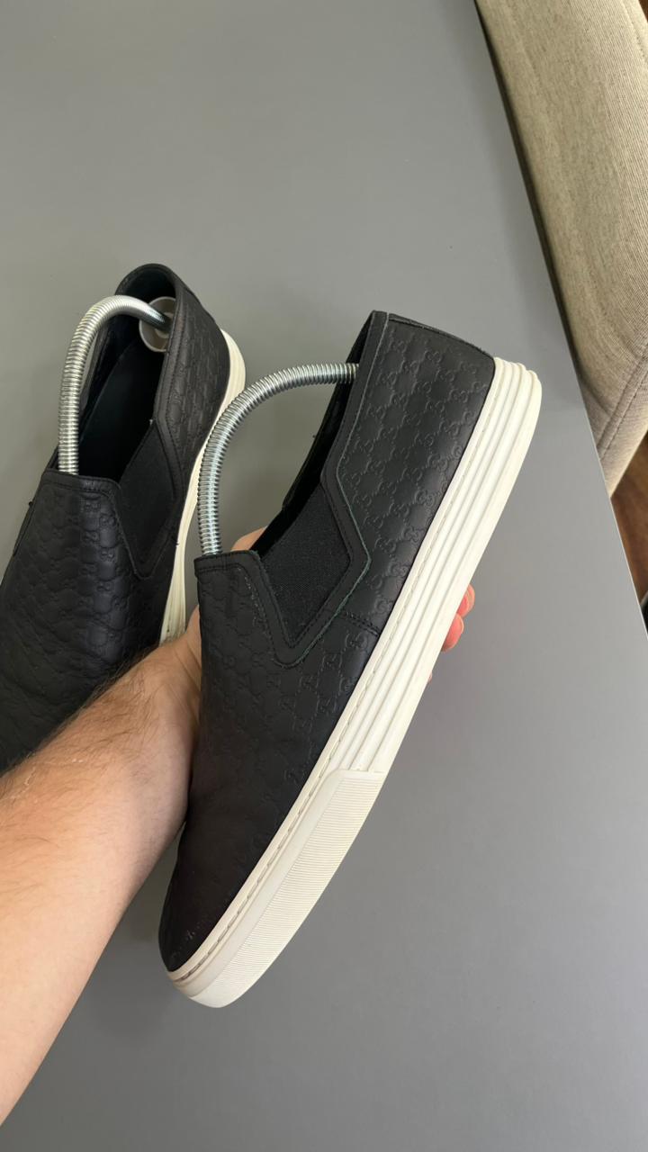 Tênis Slip On Gucci Couro Preto 7
