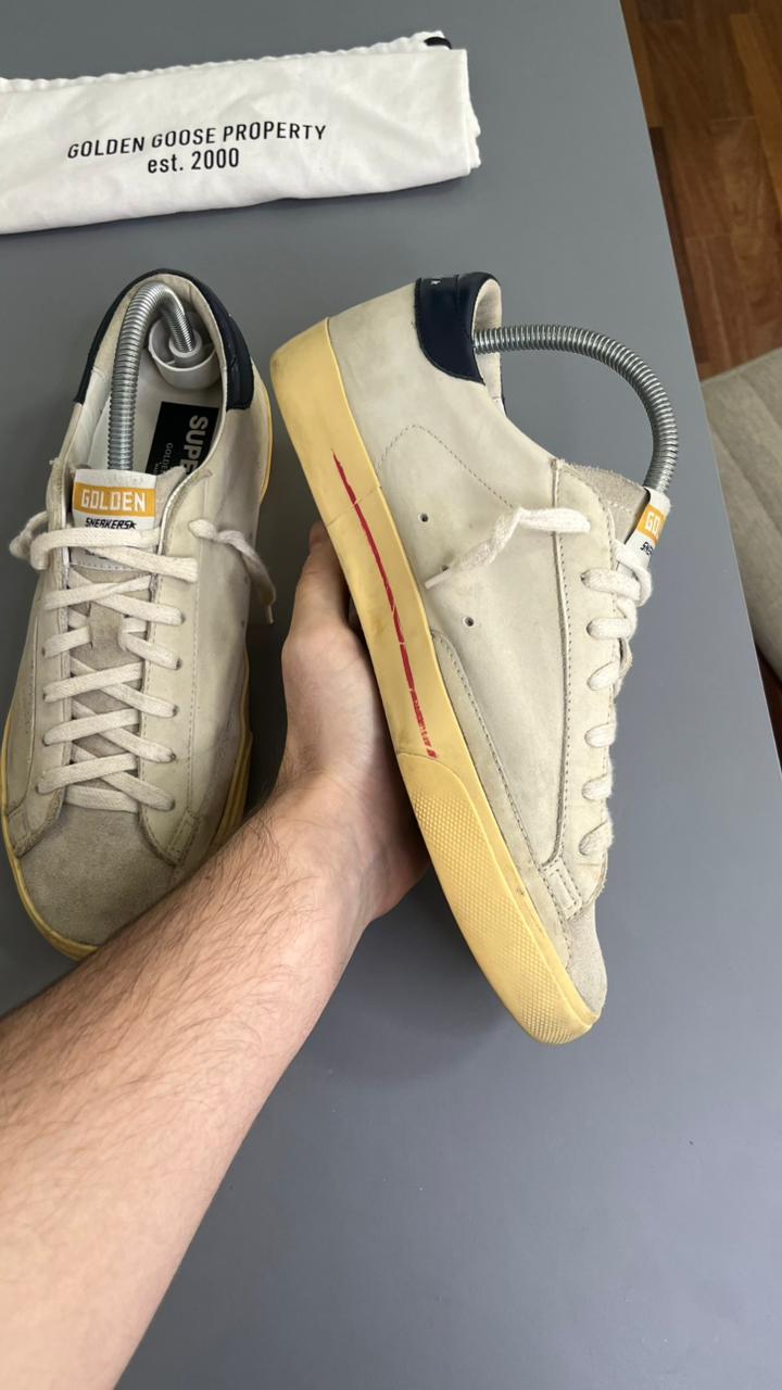 Tênis Golden Goose Super Star Camurça cinza 10