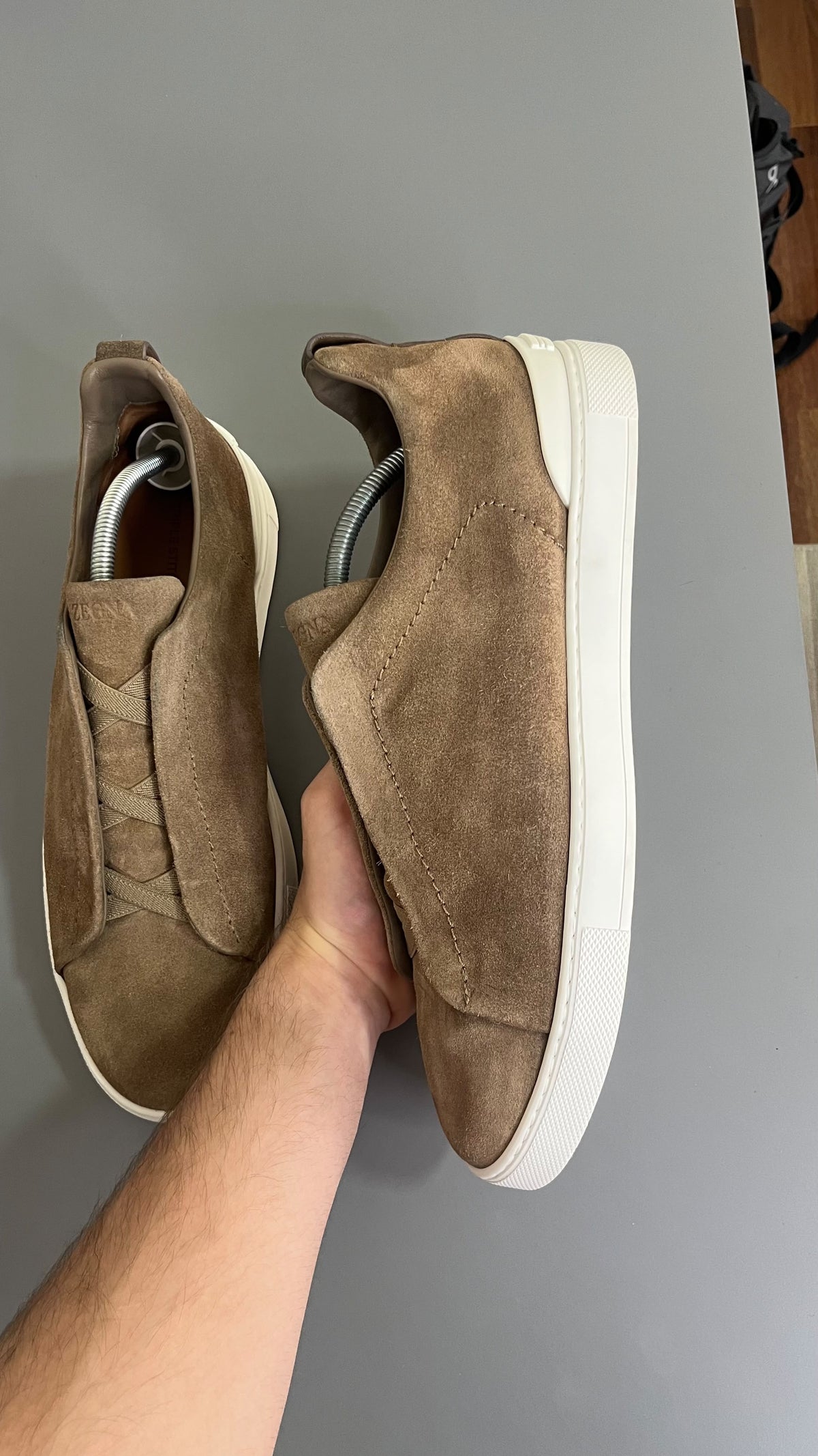 Zegna Triple Stitch Camurca Bege