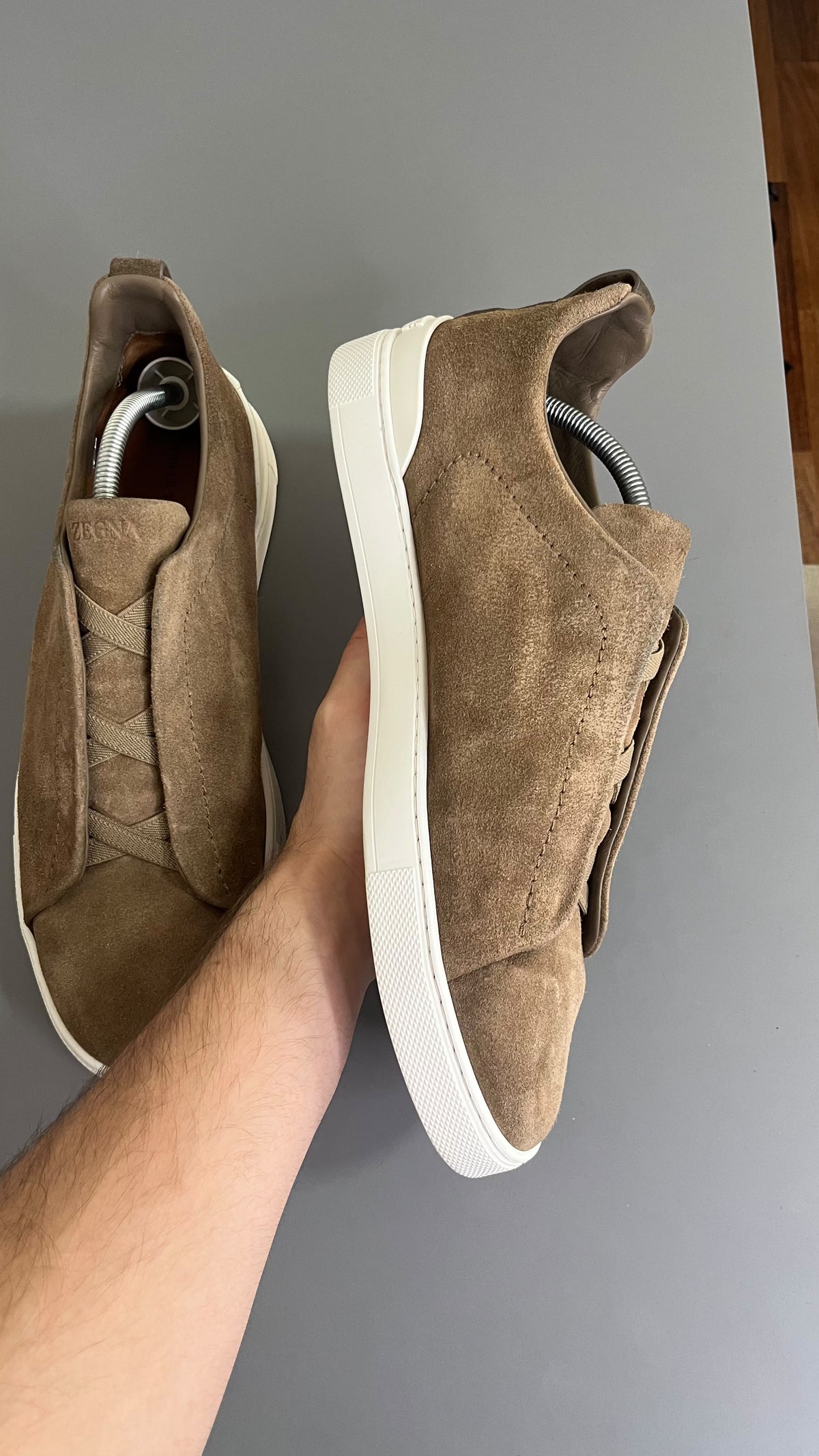 Zegna Triple Stitch Camurca Bege
