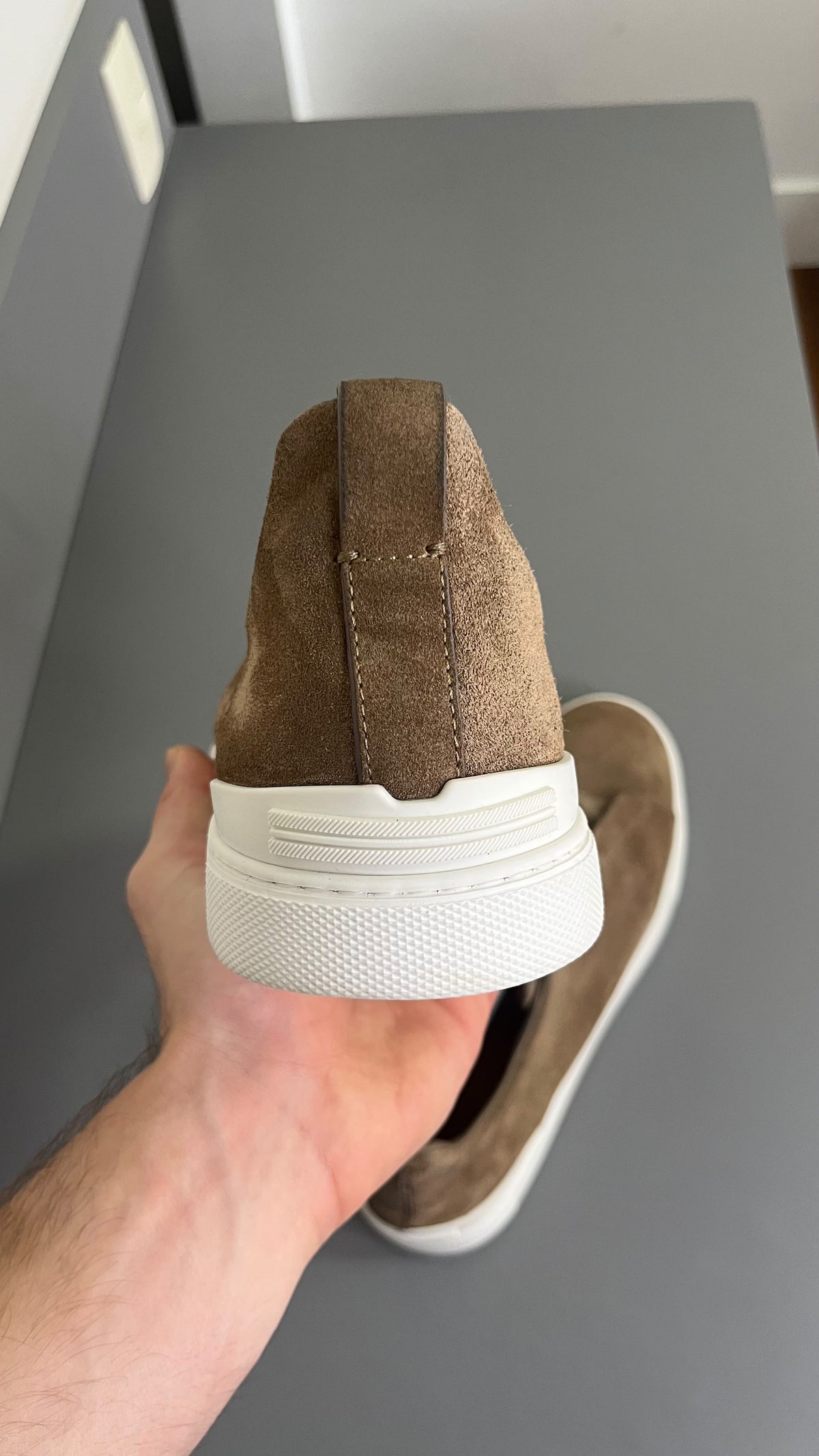 Zegna Triple Stitch Camurca Bege