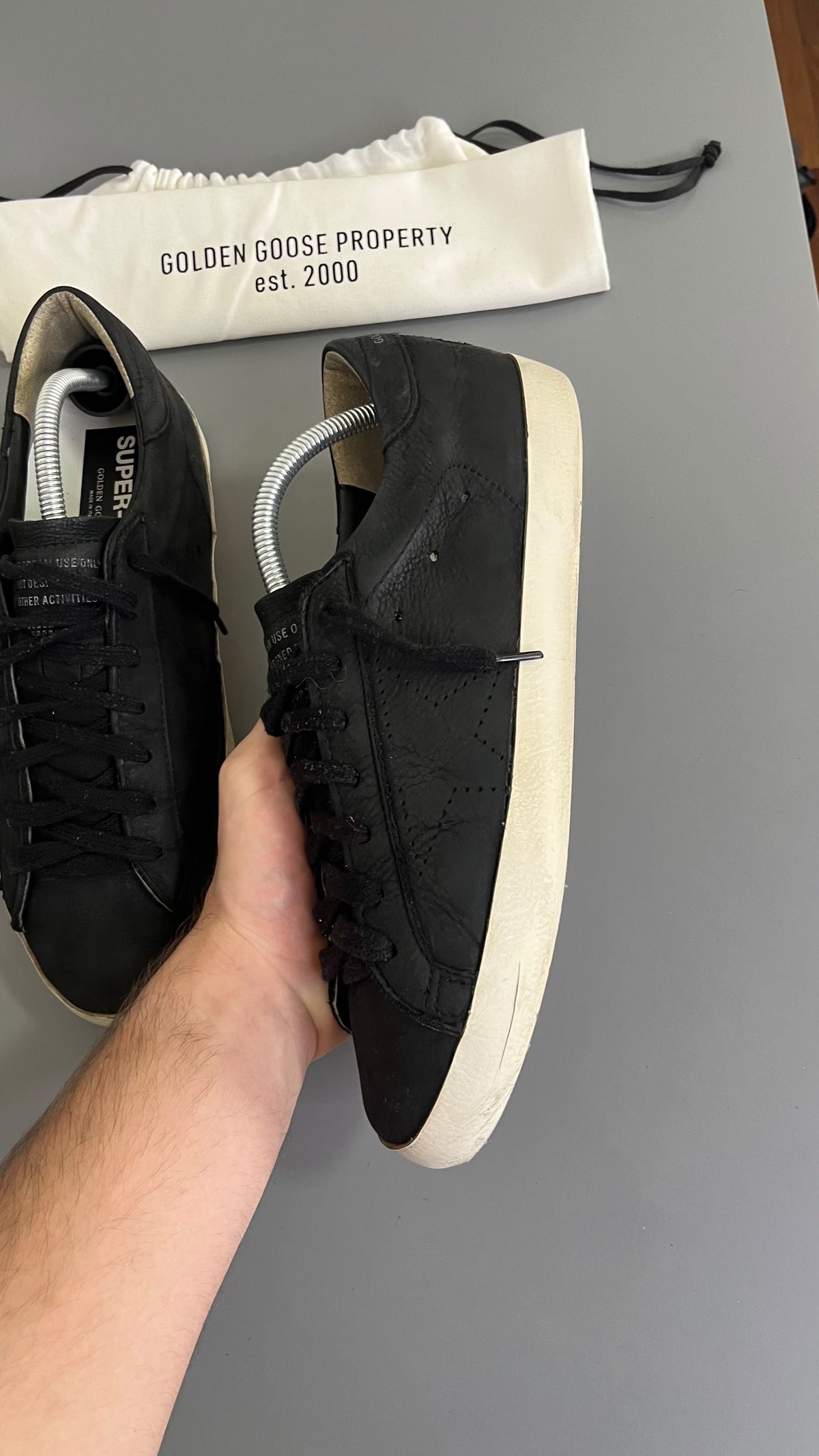 Golden Goose Super Star Couro Preto