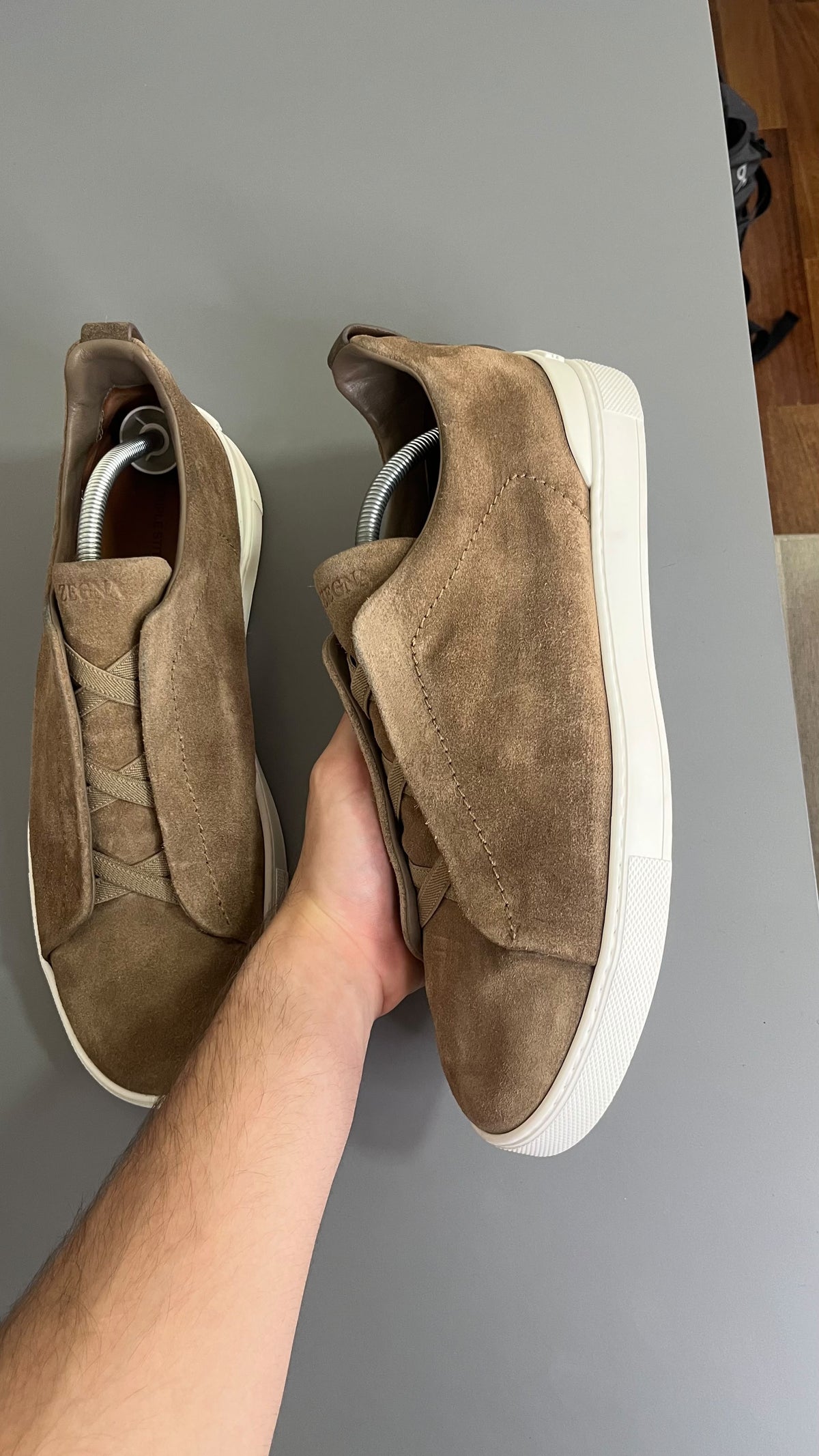 Zegna Triple Stitch Camurca Bege