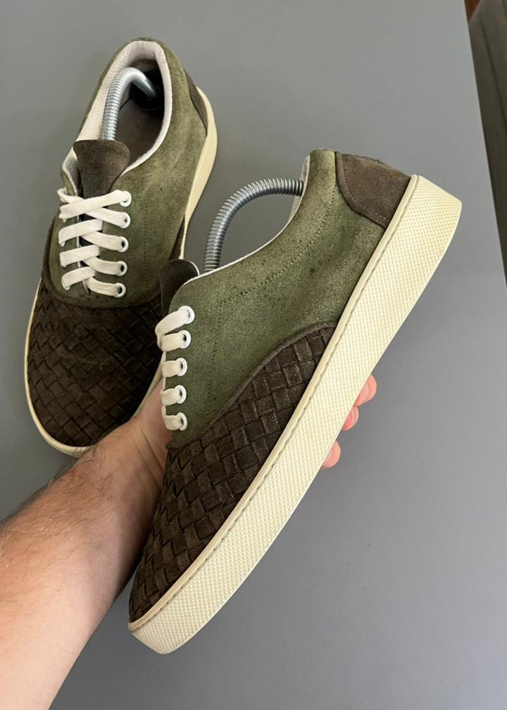 Tênis Bottega Veneta Camurça Verde