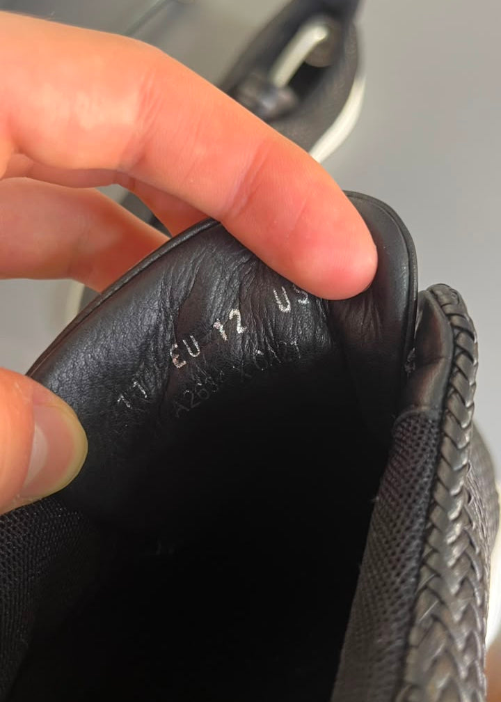 Zegna Triple Stitch Couro Preto