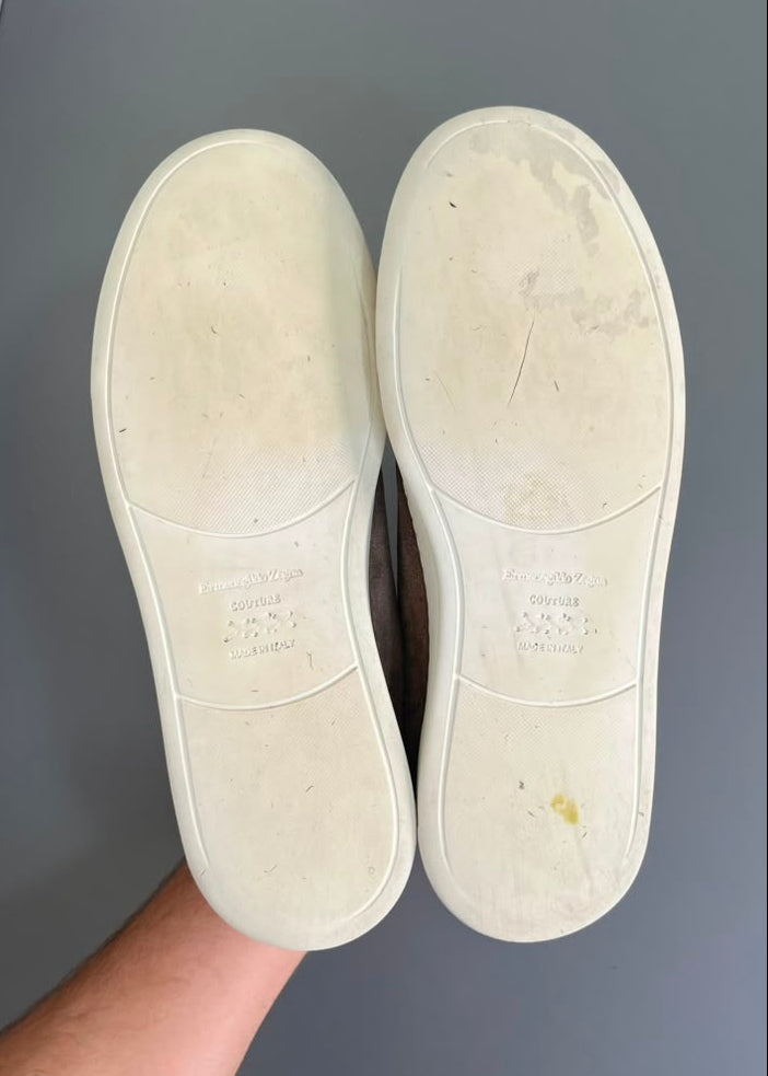 Zegna Triple Stitch Camurça Bege