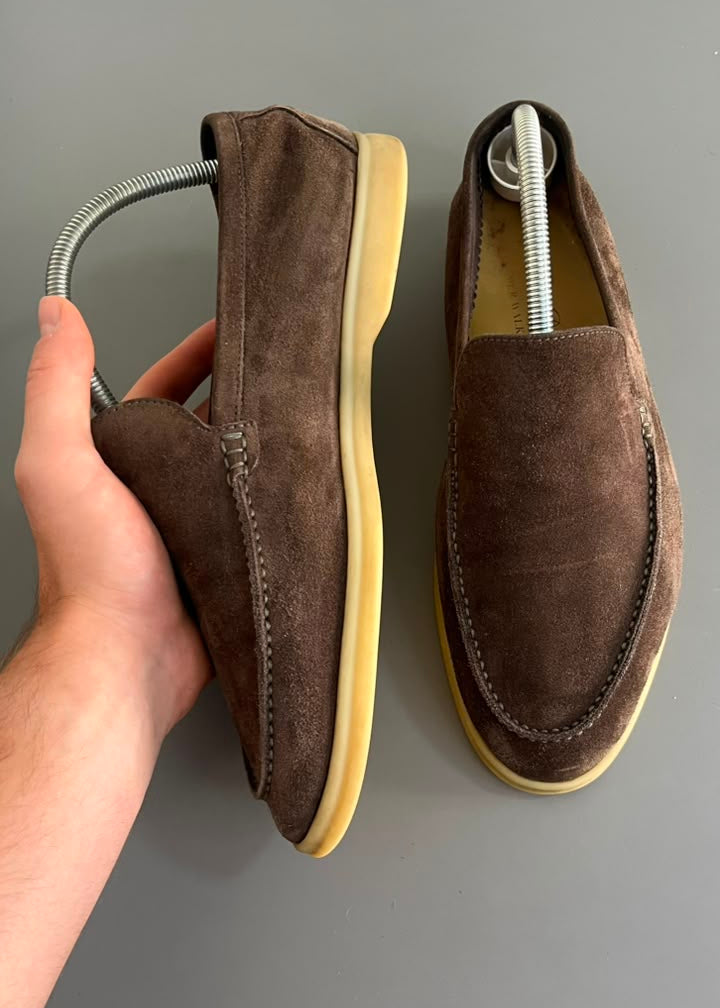 Loro Piana Summer Walk camurça Marrom