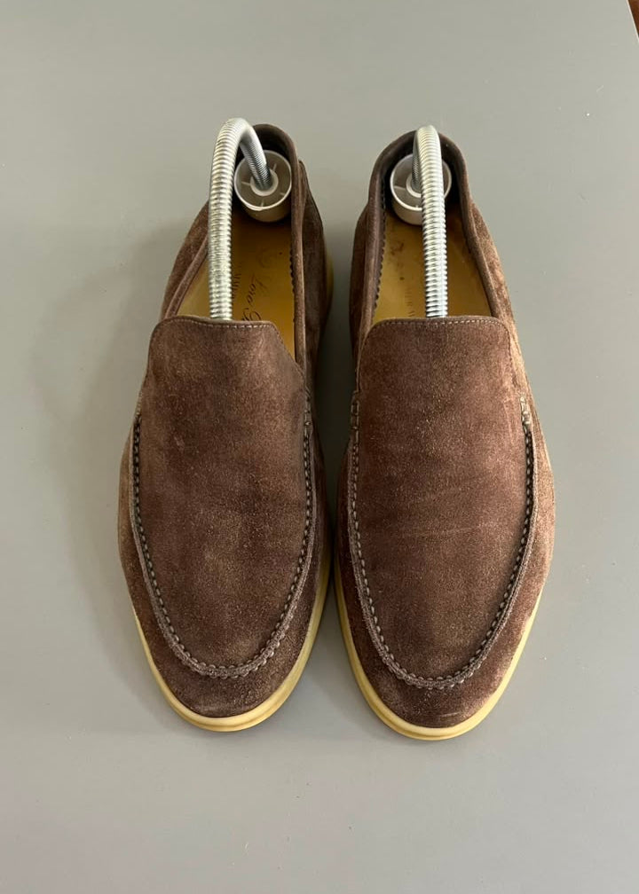 Loro Piana Summer Walk camurça Marrom