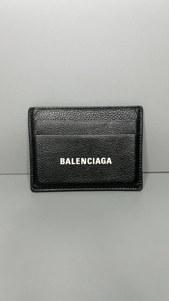 Porta Cartões Balenciaga Couro Preto