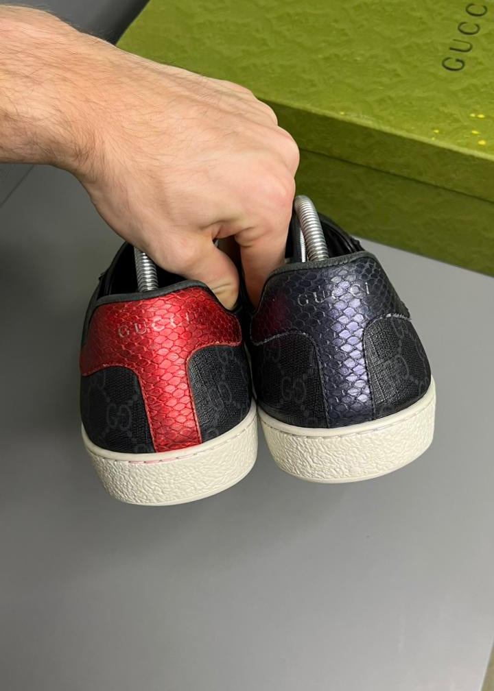 Tênis Gucci Ace Couro Preto