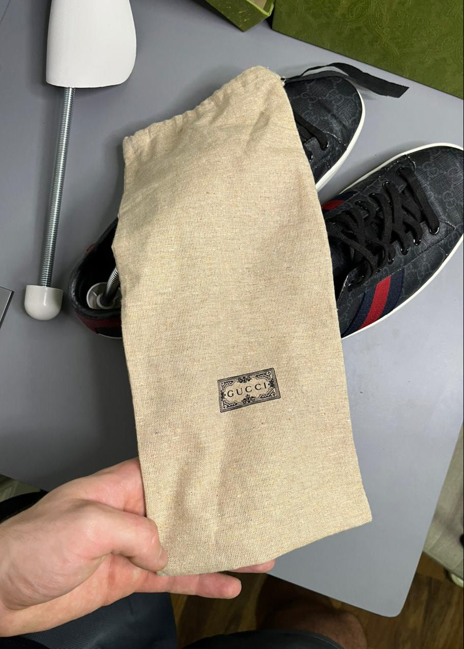 Tênis Gucci Ace Couro Preto