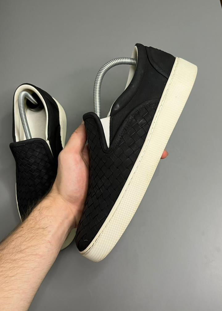 Slip On Bottega Veneta Couro Preto