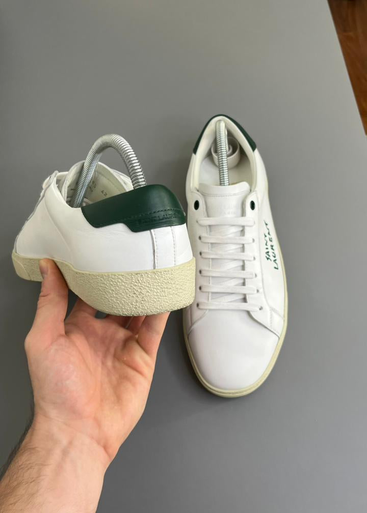 Tênis Saint Laurent Low Court Classic Couro Branco