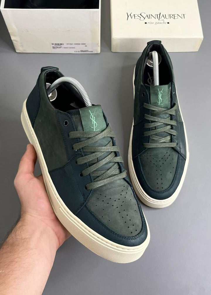 Tênis Saint Laurent Couro e Camurça
