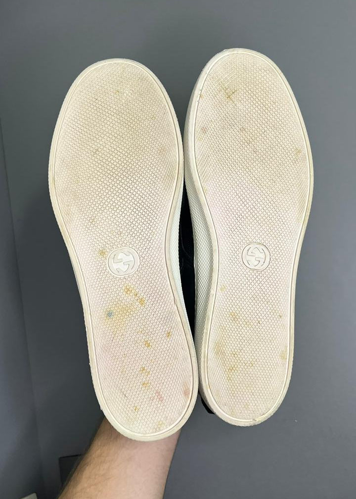 Tênis Slip On Gucci couro preto