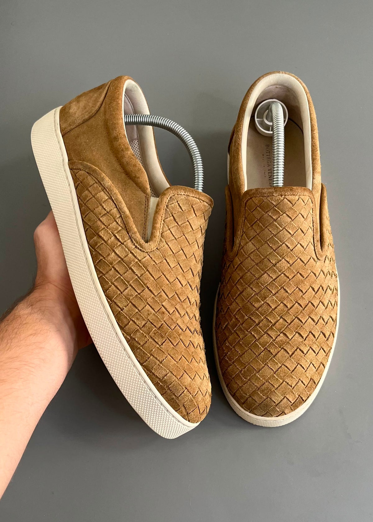 Slip On Bottega Veneta Camurça Bege