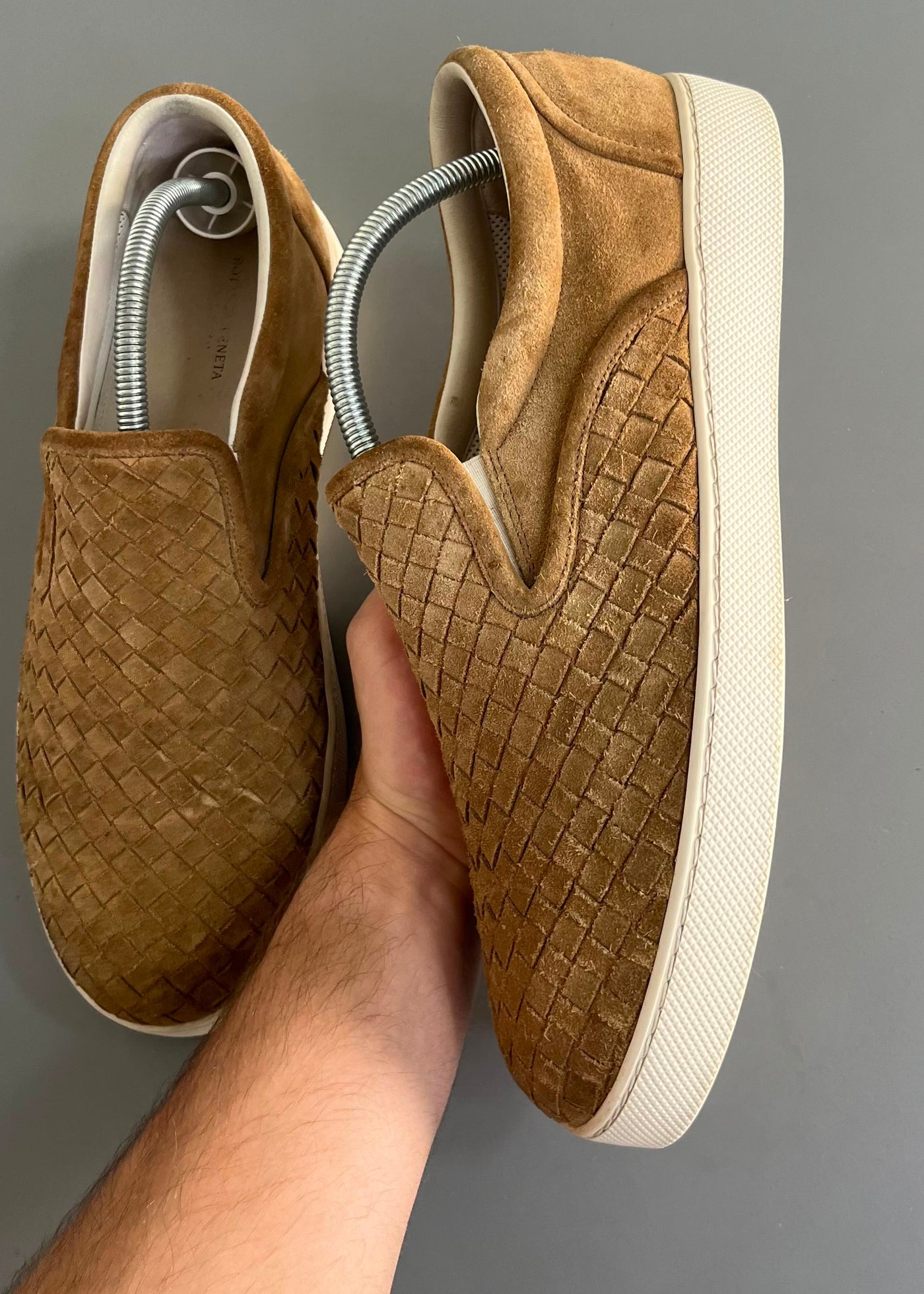 Slip On Bottega Veneta Camurça Bege