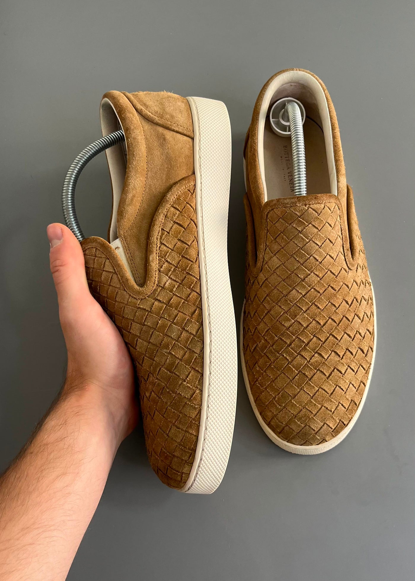 Slip On Bottega Veneta Camurça Bege