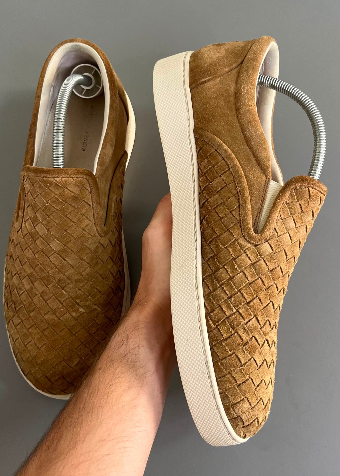 Slip On Bottega Veneta Camurça Bege