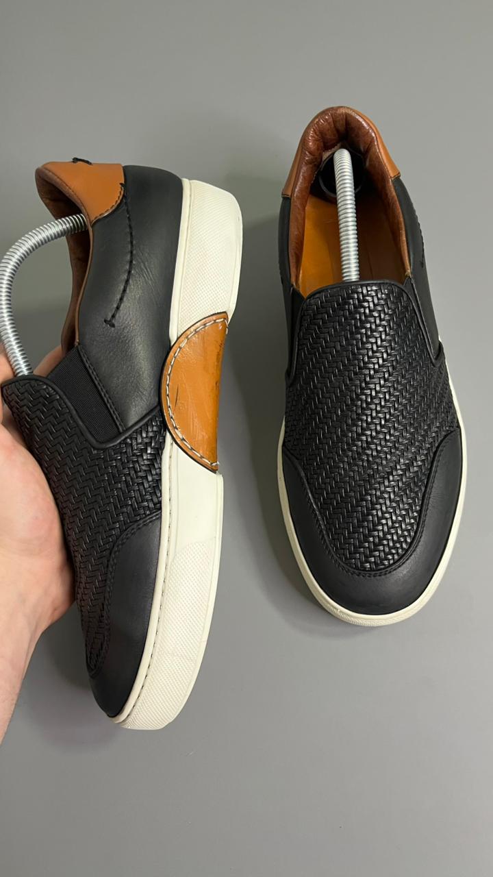 Tênis Slip On Zegna Preto Couro 3