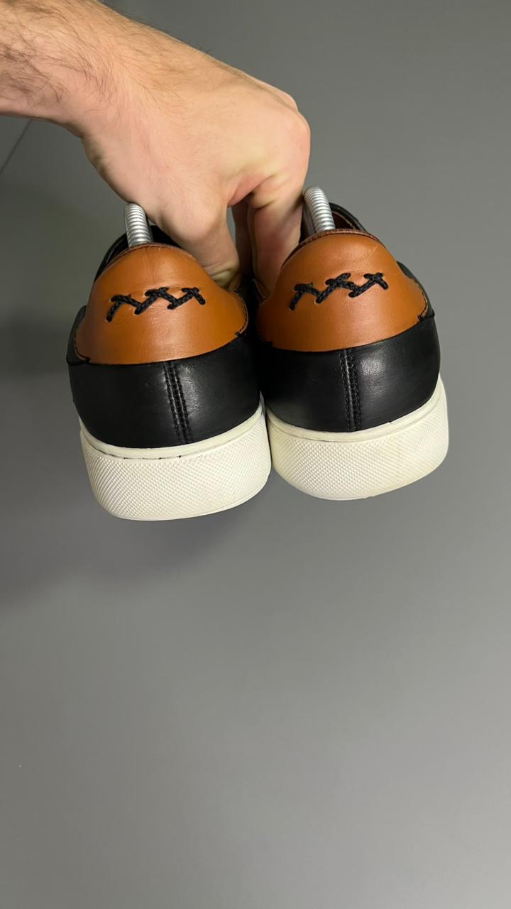 Tênis Slip On Zegna Preto Couro 5