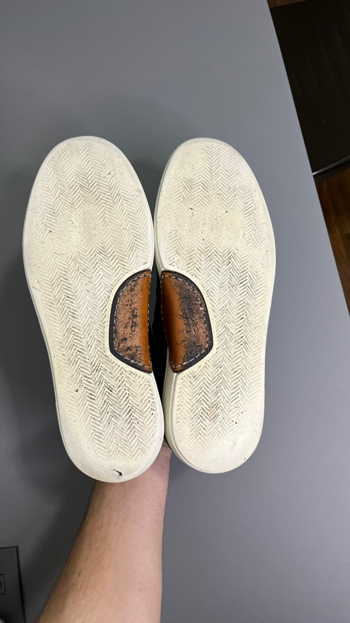 Tênis Slip On Zegna Preto Couro 6