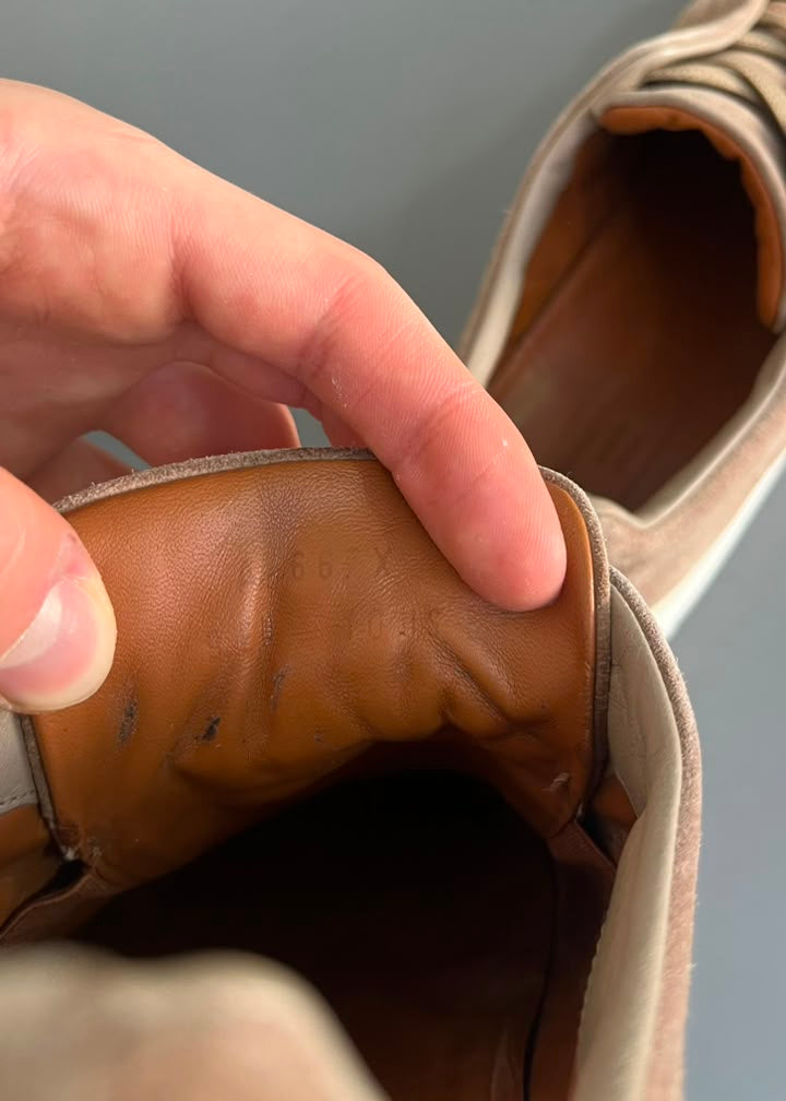 Zegna Triple Stitch Camurça Bege