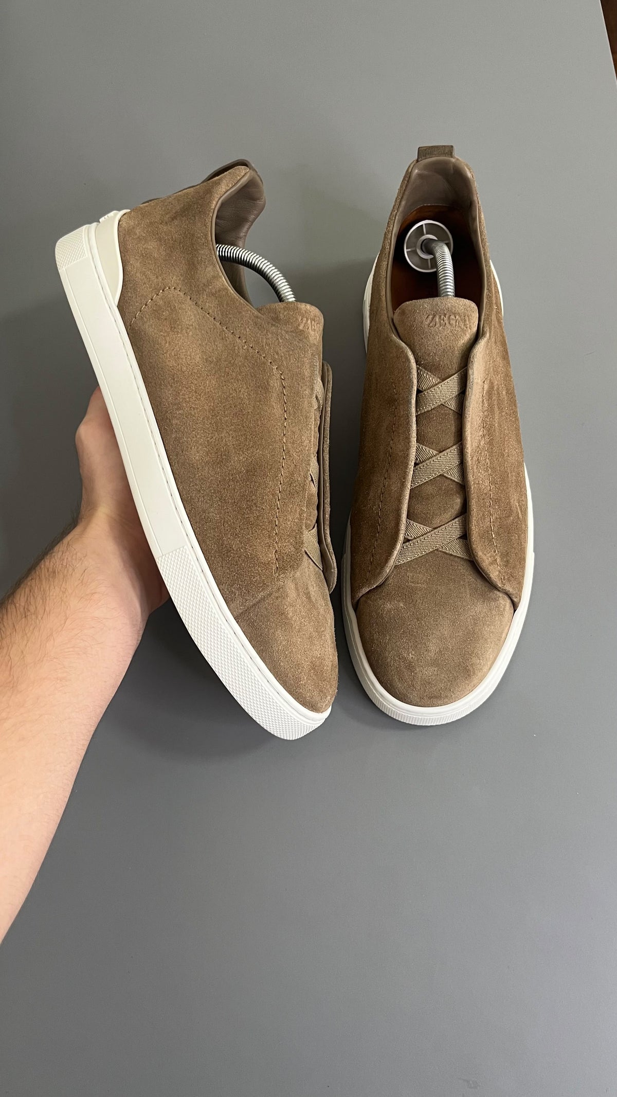 Zegna Triple Stitch Camurca Bege